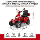 Zvg 4-Wheel 60V/20AH Electric Golf Senior Travel Mobility Scooter For Adults, 440LBS (SAK91582)