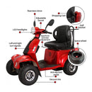 Zvg 4-Wheel 60V/20AH Electric Golf Senior Travel Mobility Scooter For Adults, 440LBS (SAK91582)