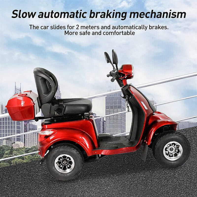 Zvg 4-Wheel 60V/20AH Electric Golf Senior Travel Mobility Scooter For Adults, 440LBS (SAK91582)