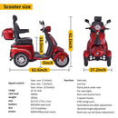 Zvg 600W 60V/20AH Four-Wheel Electric Elderly Handicap Adult Mobility Travel Scooter W/ Cover (SAK95716)