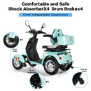Zvg Heavy-Duty 800W 60V/20AH Four Wheel All-Terrain Travel Mobility Scooter For Adults And Seniors, 500LB (SAK97156)