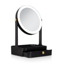 Back-to-School LED Lighted Makeup Mirror w/ Tray & Drawer