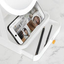 Back-to-School LED Lighted Makeup Mirror w/ Tray & Drawer