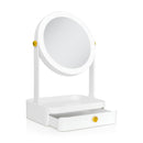 Back-to-School LED Lighted Makeup Mirror w/ Tray & Drawer