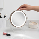 Lighted Makeup Mirror with Magnification & Swivel