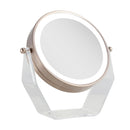 Lighted Makeup Mirror with Magnification & Swivel