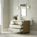 James Martin Celeste 48" Single Bathroom Vanity, Sunwashed Oak with Embossed Shagreen Drawer Fronts