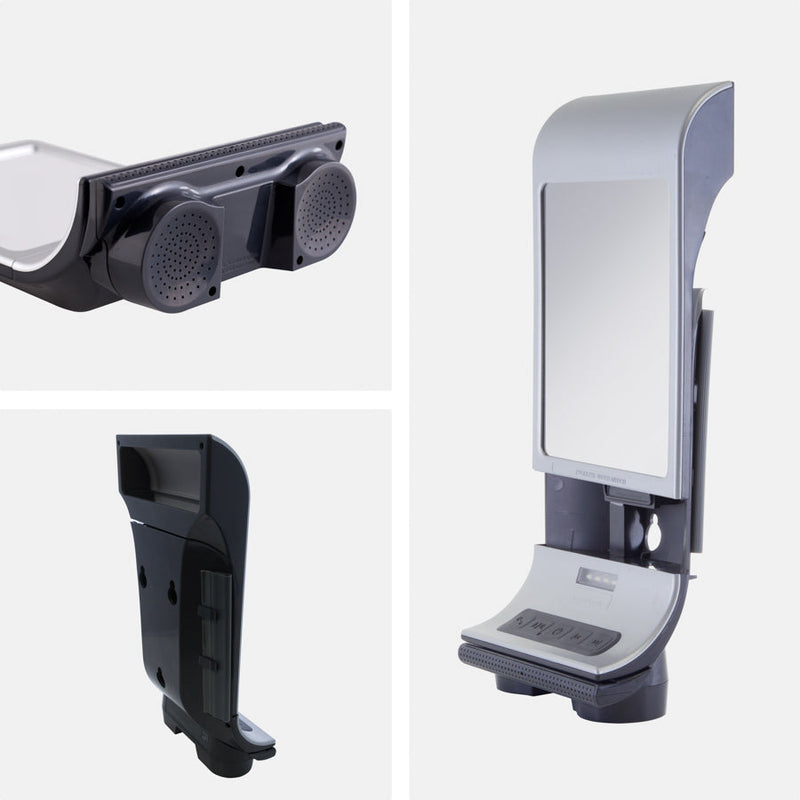 Fogless Lighted Shower Mirror with Wall Mount & Bluetooth Speaker