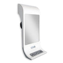 Fogless Lighted Shower Mirror with Suction Cup Mounting & Squeegee