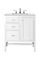 James Martin Addison 30" Single Bathroom Vanity, Glossy White
