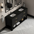 James Martin Lucian 72" Double Bathroom Vanity, Carbon Oak