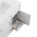James Martin Bellshire 96" Double Bathroom Vanity, Bright White