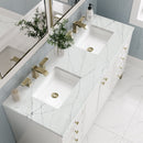 James Martin Chicago 60" Double Bathroom Vanity, Glossy White