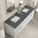 James Martin Myrrin 72" Double Bathroom Vanity, Bright White