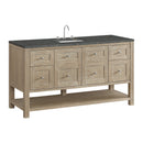 James Martin Breckenridge 60" Single Bathroom Vanity, Whitewashed Oak