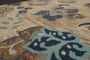 5' x 8' Handmade Wool Loop Pile Floral Traditional Oriental Area Rug Beige