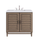 James Martin Portland 36" Single Bathroom Vanity, Whitewashed Walnut