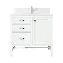 James Martin Addison 36" Single Bathroom Vanity, Glossy White