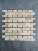 Patara 12" x 12" Honed Travertine Mesh-Mounted Mosaic Tile
