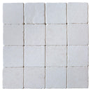 20012445 Champagne pearl tumbled limestone tiles 4x4 top view product shot