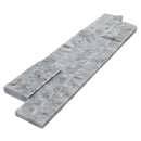 split face carrara gray marble stacked stone ledger panel 6x24 SKU-20012462 product shot single product angle view