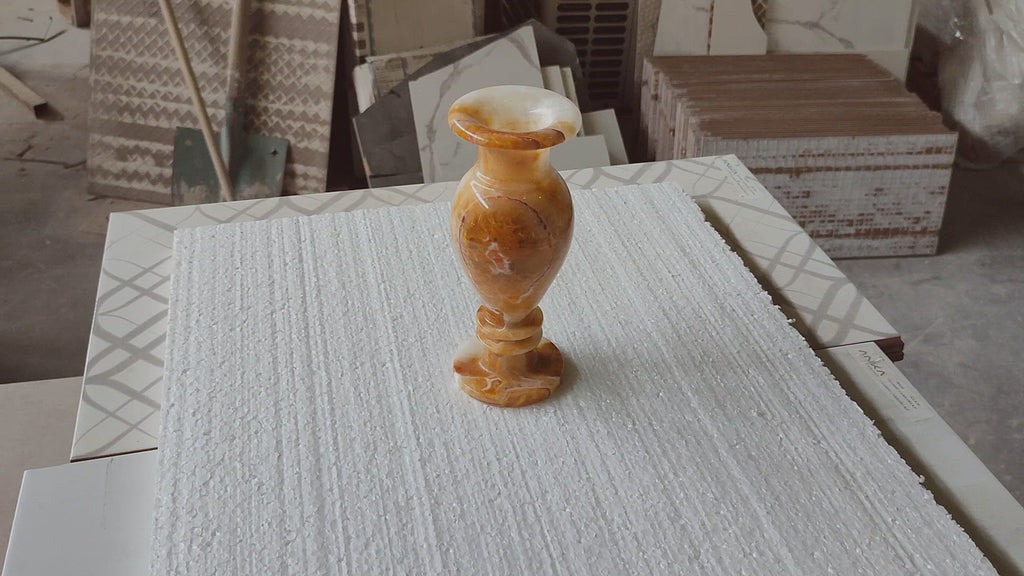 Honey Onyx Stone Vase video