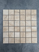 Patara 12" x 12" Honed Travertine Mesh-Mounted Mosaic Tile
