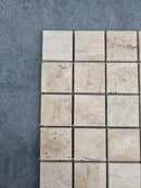Patara 12" x 12" Honed Travertine Mesh-Mounted Mosaic Tile