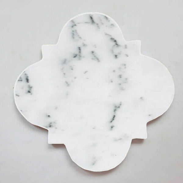 Marble Handcrafted Coasters 5x5 - Semi-polished Finish Set of 4