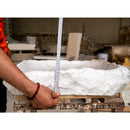 Carrara marble rustic natural stone Vessel Sink Polished Hand Chiseled size (W)16" (L)22" (H)5" SKU-NTRSTC15 product shot height measure