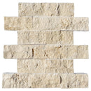 Travertine Classic Beige Split Face Mosaic Tile
