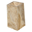 Gold Travertine Pedestal Rectangular Prism Sink Honed  (W)14" (L)21.5" (H)33.5" SKU-NTRSTC45 product shot 