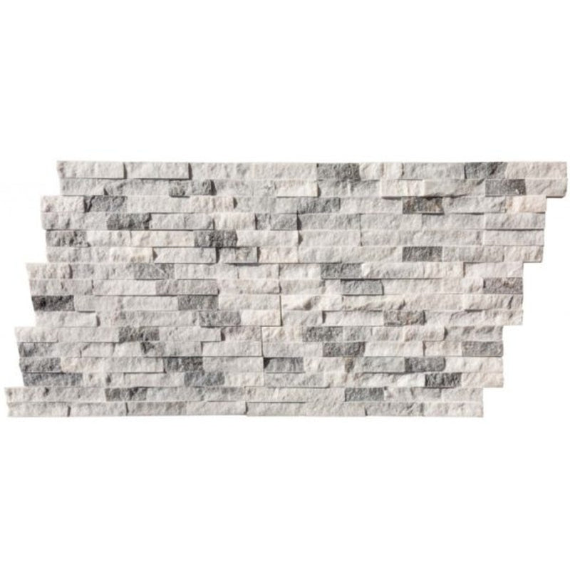 Harbor Gray Marble Stacked Stone Ledger Panel SKU-20020111 product shot top view