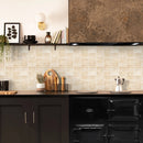 Light Beige Travertine Tumbled Mosaic Tile (10 sqft per box)