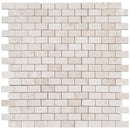 Myra White Limestone Brushed Mosaic Floor and Wall Tile