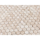 Limestone Beige Marble 2" Hexagon on 12" x 12" Mesh Mosaic Tile
