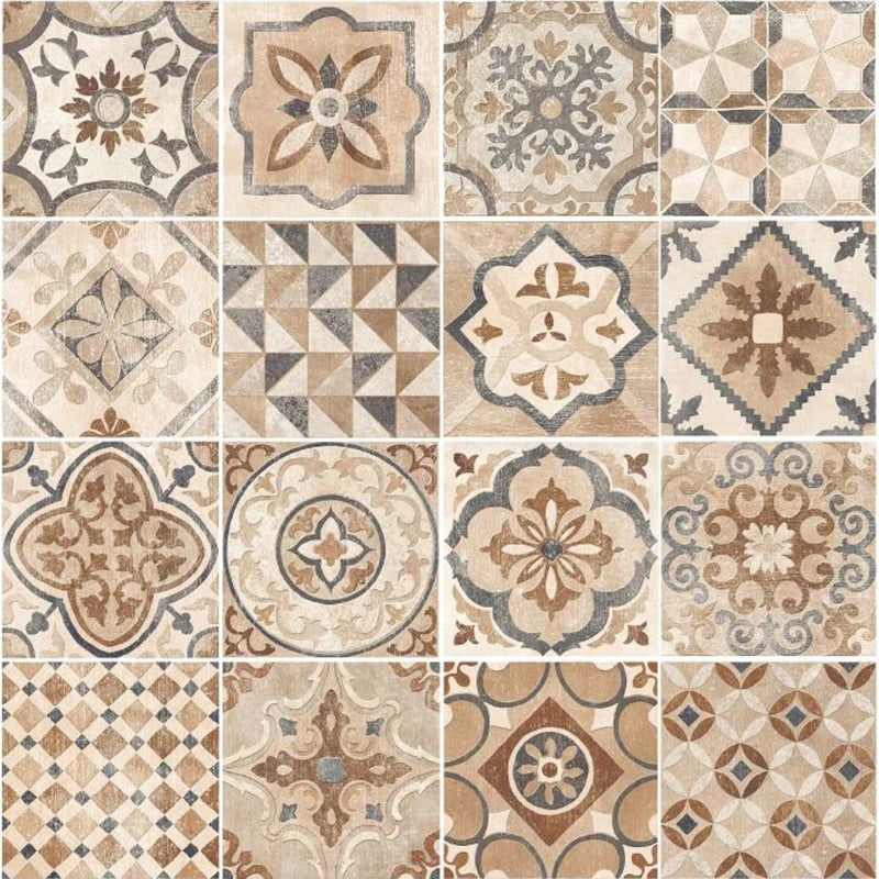 Marseille 8" x 8" Glazed Porcelain Floor and Wall Tile SKU-HS020201 beige tile