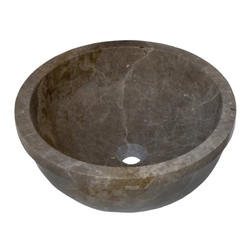 Maya Grey Marble drop in self rimming polished sink D16 H6 SKU-YEDSIM02 product shot angle view