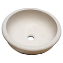 Natural Stone Classic Limestone Vessel Sink SKU-20020036 top view