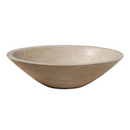 Natural Stone Classic Oval Travertine Vessel Sink SKU-20020049 on white background