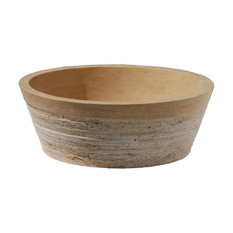 Natural Stone Light Split Face Travertine Vessel Sink 16.5"x5.9"Natural Stone Light Split Face Travertine Vessel Sink available size in16.5"x5.9" SKU-20020020 product shot on white background