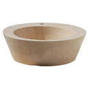 Natural Stone Light Travertine Vessel Sink SKU-20020009 on white background