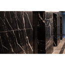 Nero Marquina Black Marble Tile Polished size 12x24 SKU-40102006 installed on building elevators wall