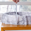 New York White Marble Oval Shape Vessel Sink Polished (W)16" (L)26" (H)5" SKU-NTRVS09 product shot front view height measure