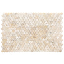 Onyx Beige Marble 2" Hexagon on 12" x 12" Mesh Mosaic Tile