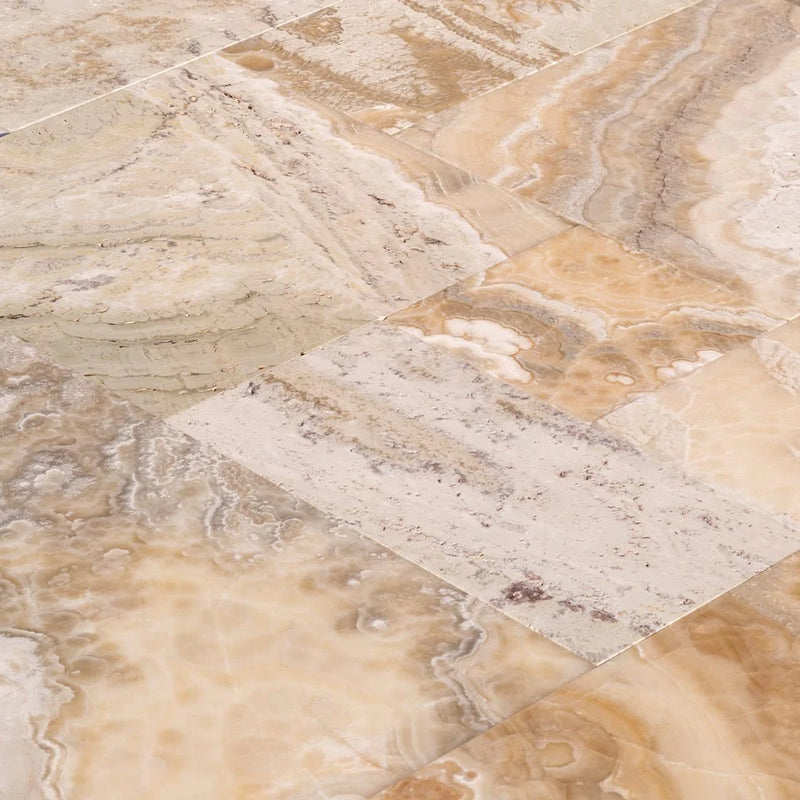Traonyx Travertine Tile Honed and Filled SKU-TONYXPATH close view