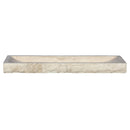 Troia Light Travertine Rectangular Vessel Sink Honed and Hand-Split (W)16" (L)48" (H)4"