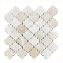 Vanilla Beige Marble Casablanca on 12" x 12" Mesh Mosaic Tile SKU-HSVBCMOSH on white background