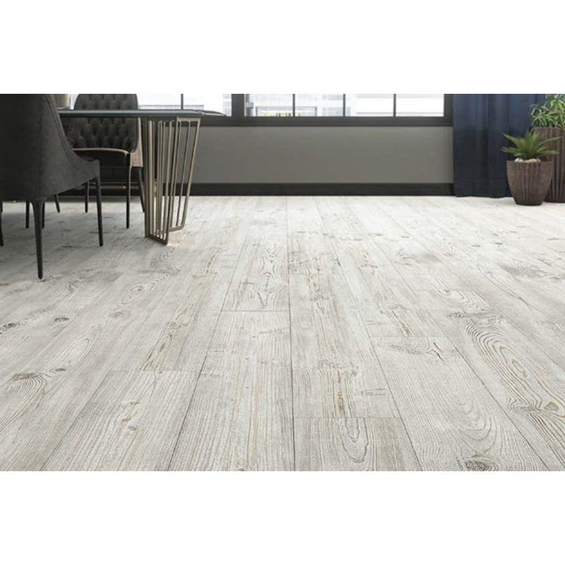 agt armonia ravello large laminate flooring edge 4 sided V groove wood look size 9.5"x54" thickness 8mm SKU 991976 installed on dining room floor