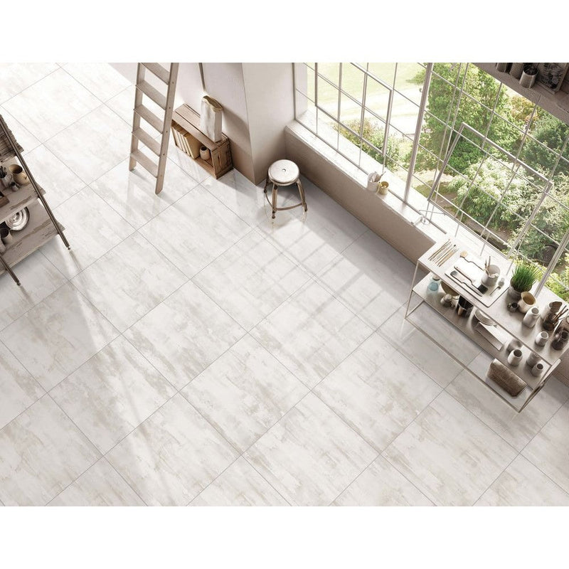 anka armada glossy rectified porcelain wall and floor tile size 60cmx60cm SKU 165245 installed on sunroom floor